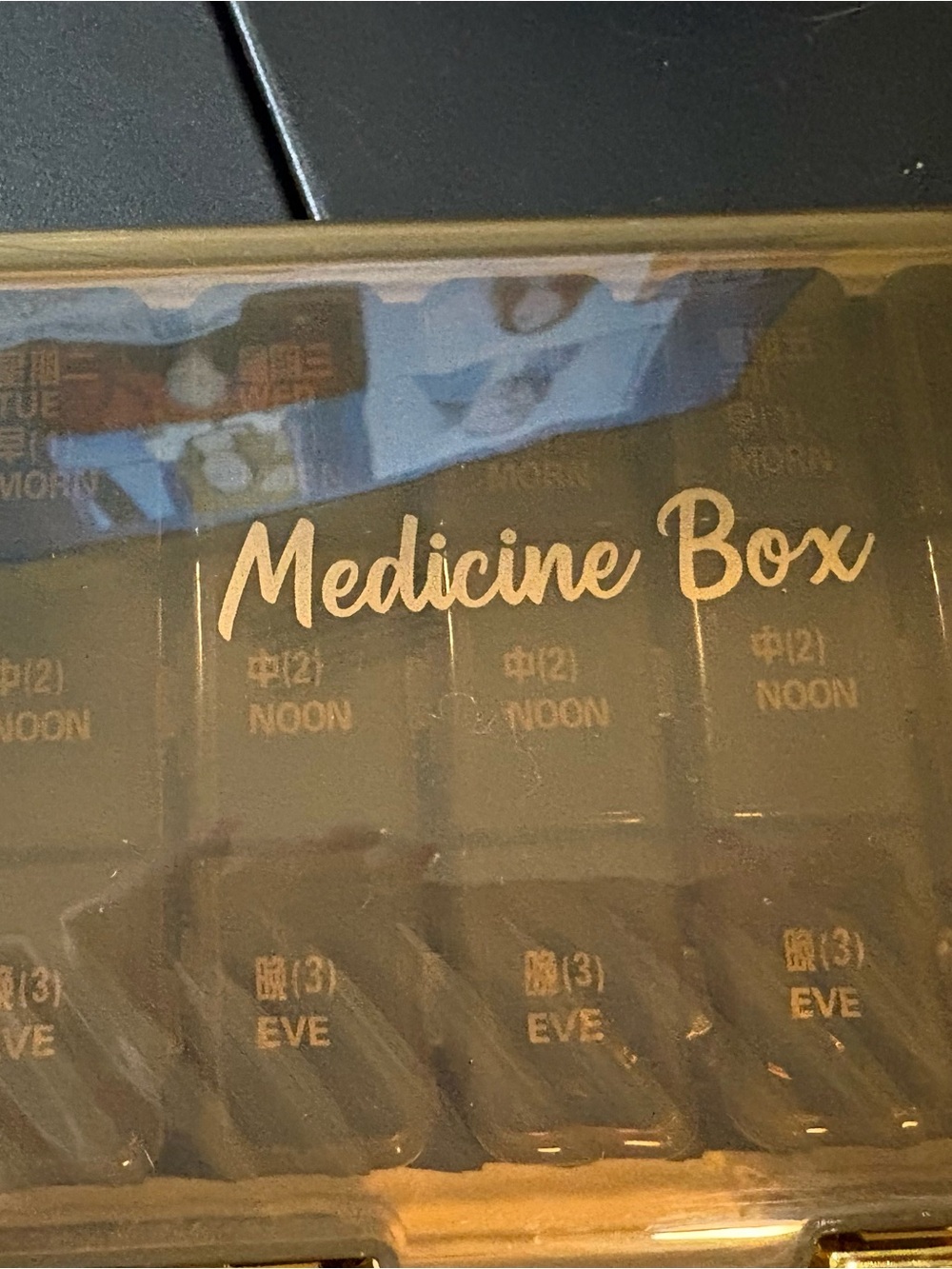 Medicine Box Daily Pill Organizer - Black